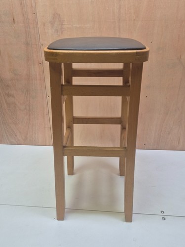 Vintage wooden bar stool - vintage,