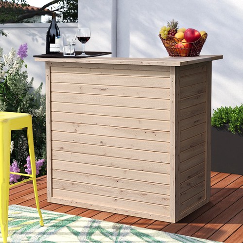 Outdoor wooden bar table - outdoor,