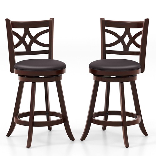 2pcs bar stools swivel counter - 2pcs,