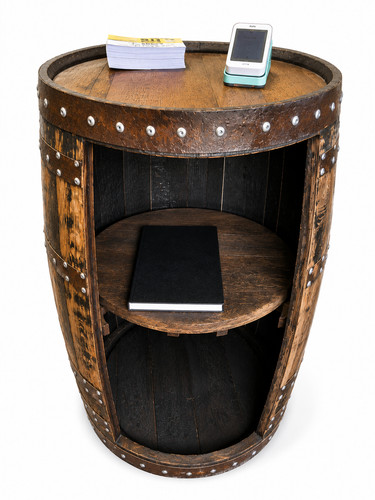 Portable whisky barrel display - portable,