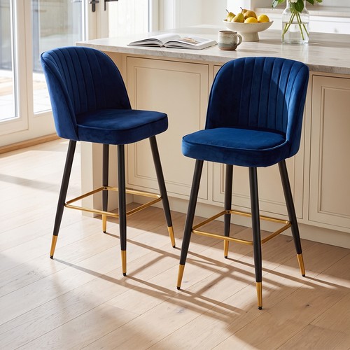 Velvet bar stools - stools, upholstered