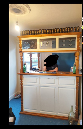 Wooden home bar - bar,