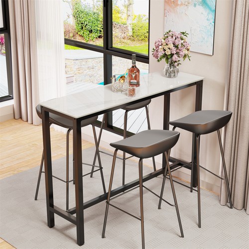 120cm long marble bar table - 120cm,