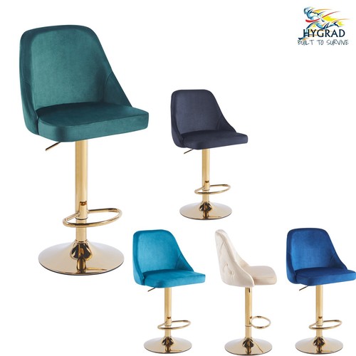 1velvet bar stool gold metal - bar,