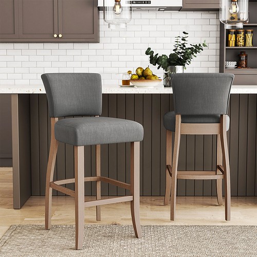 2pcs linen bar stools - 2pcs,