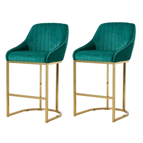 Set green velvet padded - set,