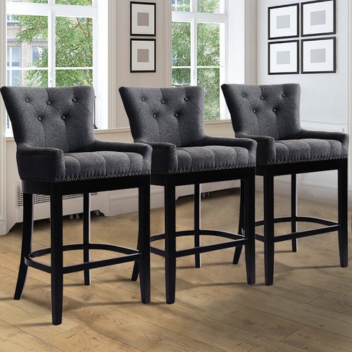Linen bar stools high - linen,
