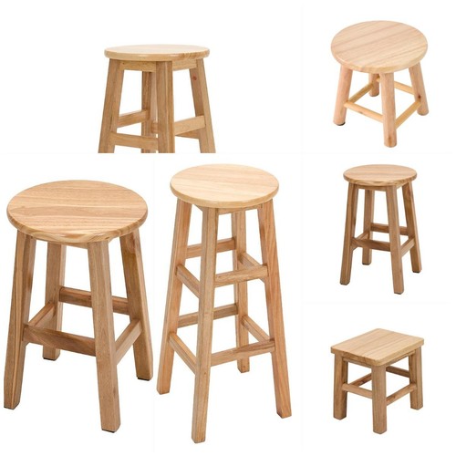 Solid wooden bar stool - solid,