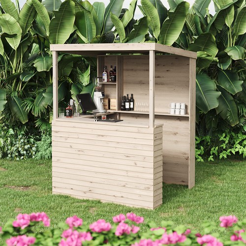 Fir pine wood garden bar - fir,