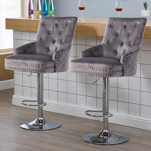 Swivel velvet bar - velvet, stools