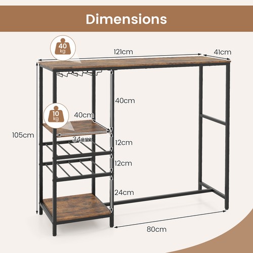 Pub height dining - table, 121cm