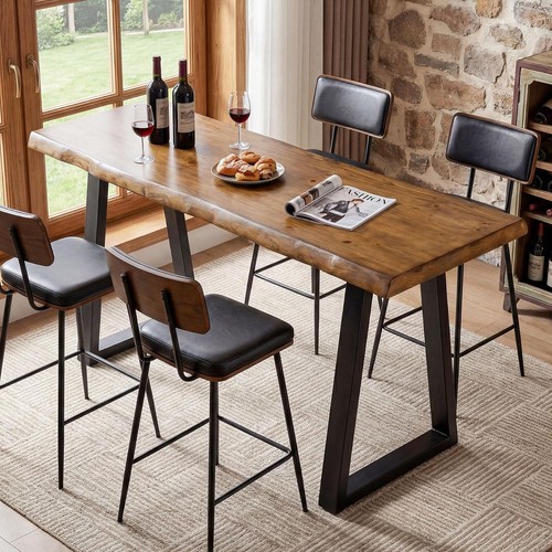 Solid wood bar table - 63'',